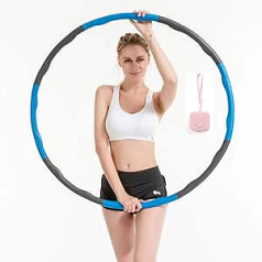 XHXM Fitness Hula Hoop pieaugušajiem, 1,2 kg, 6-8 noņemami segmenti, piemērots svara zaudēšanas treniņiem, ieskaitot mini mērlenti