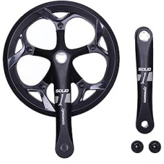 Prowheel 130 mm BCD 52T šosejas velosipēdu kloķis, 165 mm/170 mm/172,5 mm/175 mm kloķa sviras komplekts, ķēdes rats un rezerves ķēdes aizsargs, saderīgs ar pilsētas/saliekamo, ceļu