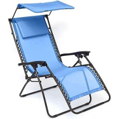 GagalU kempinga krēsls, Zero Gravity krēsli ar nojume - āra sauļošanās krēsls ar krūzes turētāju, āra krēsls