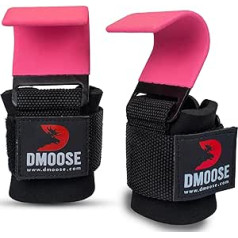 Svara celšanas āķu rokturis no DMoose Fitness (pāris) - 8 mm biezs polsterēts neoprēns, dubultā šuve, neslīdošs pārklājums, nostipriniet savu satvērienu un sasniedziet savus mērķus ar Premium Workout āķa cimdiem