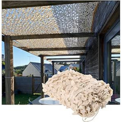 Camouflage Net, Sun Sail, 1.5/2/3/4/6 m Army Military Net, Outdoor Sun Protection Camouflage Shade Net, Camouflage Net, for Hunting, Patio, Party Decoration, Beige Reinforced Camouflage Net, 3 x 8 m