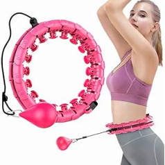 Churidy Smart Fitness Hula Hoop svara zaudēšanai un masāžai pieaugušajiem, Hula gredzens, 24 segmenti, regulējams izmērs, nekrīt, svērtais sporta aprīkojums iesācējiem