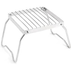 Camp Grill with Folding Legs, Stainless Steel Grills, Stove Campfire Stand, Portable Grille for Backpacking, Campfire Stand, Foldable Campfire Grills with Legs, Camp Grill Grid