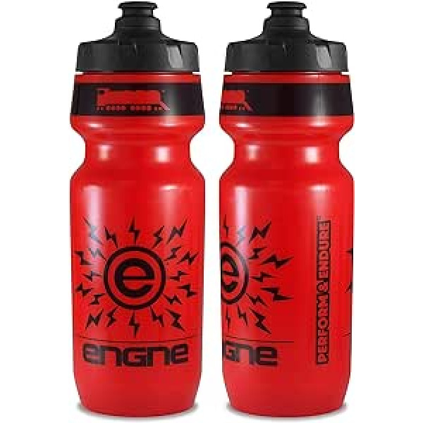 NGN Sport — augstas veiktspējas velosipēda ūdens pudele triatlonam, MTB un šosejas velosipēdiem — 680 ml (2 iepakojumā) (sarkanā/melnā krāsā (2 iepakojumā)