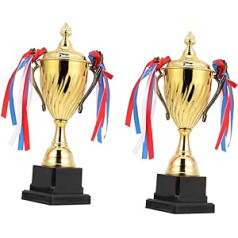 „Cabilock“ mažų vaikų sportiniai žaislai futbolo dekoro trofėjai vaikams, 3 tinklinio trofėjų rinkinys Vaikų trofėjų sporto nugalėtojas „Golden Trophy“ universalus trofėjus