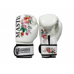 MASTERS RPU-FLOWER bokso pirštinės / baltos + 8 uncijos