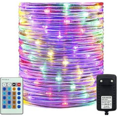 RcStarry diametrs 3 mm āra apgaismojuma caurule, 30 m, 300 LED Tube Fairy Lights, IP67 ūdensnecaurlaidīga, ar elektrību darbināma virves gaisma ar tālvadības pulti iekštelpām/ārām, kāzām, dārza dekoratīvai gaismai -