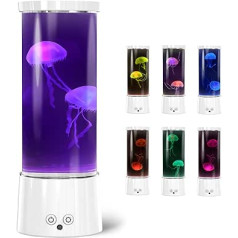 FBSPORT Medūzu lampa Lavalamp Aquarium 17 Krāsu mainīga apaļa medūzu lampa ar tālvadības pulti Nakts gaismas noskaņojuma lampas dekorēšana bērniem Pieaugušajiem Mājas biroja dāvanu USB/baterijām darbināma