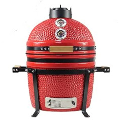 YNNI KAMADO TQ0015RE Brīvi stāvošs Kamado Barbecue Red Grill keramikas olu kūpinātājs