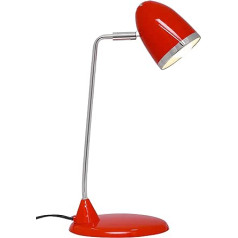 Maul LED Tischleuchte Maulstarlet | LED Leuchte für Büro und Homeoffice im Vintage Look | Stilvolle Leuchte aus Metall mit 3000K Farbtemperatur | Stabilizators Standfuß für Schreibtisch | Rot