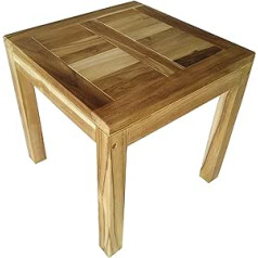 Ambientehome Teak Table Approx. 50 x 50 x 45 cm Garden Table Solid Wood Dining Table