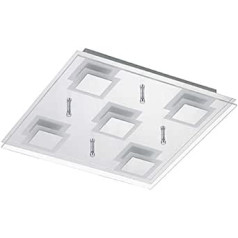 Trango BL3153-058 moderna dizaina 5 spuldžu LED griestu lampa, vannas istabas gaisma, sienas gaisma, ieskaitot 5 x 4,5 vatu LED moduli 3000 K silti baltu griestu apgaismojumu, gaiteņa lampu, prožektoru, sienas lampu, gaiteņa lampu