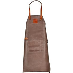 BOSKA Mr. Smith Küchenschürze Grau Pocket/mit einstellbare Band/Leder/Grau / 855 x 640 x 3 mm