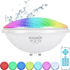 KOLLNIUN PAR56 LED baseina priekšējais lukturis, 12 V AC/DC IP68 ūdensnecaurlaidīga baseina lampa, 72 W RGB gaismas apgaismojums peldbaseina apgaismojums peldbaseiniem, ūdens baseinu dīķu apgaismojums, burbuļvannas apgaismojums