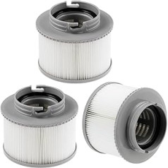 Gueenky Pack of 3 nomaiņas filtri Whirlpool for Mspa FD2089, Whirlpool filtra kasetnes, baseina filtra maiņas filtrs, Whirlpool piederumu filtrs Mspa piepūšamajiem baseiniem