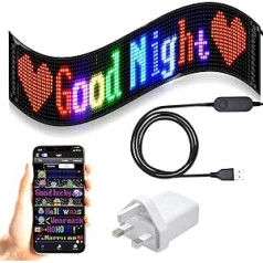 GOTUS programmējamas LED izkārtnes, elastīga LED RGB krāsu zīme, LED displejs, Bluetooth lietotne, pielāgots teksta modelis, animācija biznesam, automašīna, bārs, viesnīca