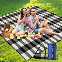 Picnic Blanket, Waterproof Picnic Blanket, 200 x 200 cm, Large Picnic Blanket, Picnic Mat with 3-Layer Material, Outdoor Picnic Blankets, Beach Blanket for Picnic, Beach, Camping - Larger and