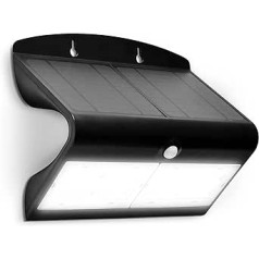 Luceco lexs80b40 projektors Solar LED IP44 + Bewegungsmelder, Metall/ABS, 6,8 W, Schwarz, 270 mm x 220 mm