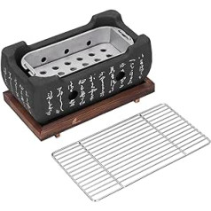 TOTITOM Japanischer Grill Mini Haushalt Aluminiumlegierung Holzkohle Grill Ofen Zubehör