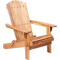 Plant Theater Adirondack Chair – Outdoor, Akazienholz, Klappstühle für Rasen, Feuerstelle und Terrasse, hervorragende Qualität