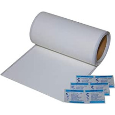 FLICKLY ® | Self-Adhesive Trailer Tarpaulin Repair Plasters | Available in Many Colours | 2.5 m x 200 mm | On Roll | (White RAL9010)