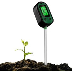 Bekasa dirvožemio drėgmės matuoklis, 5 viename skaitmeninis augalų dirvožemio matuoklis, dirvožemio tyrimo rinkinys su PH/temperatūros/drėgmės/drėgmės/lengva sodininkyste, veja, žemdirbyste, gėlėmis