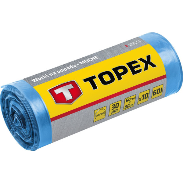 Topex Atkritumu maisi 240 L, zils, 45 mic