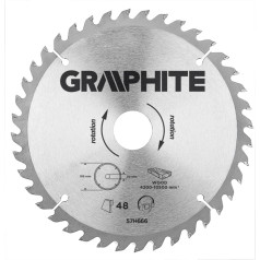 Graphite Zāģa asmens, Widia, 190 x 30 mm, 40 zobi