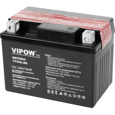 VIPOW MC type battery for motorcycles 12V 3Ah