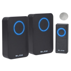 17-104# Wireless doorbell dpb-12 black, two receivers