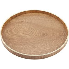 Wooden Round Serving Tray Tea Fruit Candy Food Home Decoration (30cm)