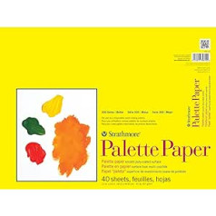 Strathmore 300 Series Paper STR-365-12 Einweg-Palette, 40 Blatt, 30,5 x 40,6 cm, Polybeschichtetes Papier, Weiß, 12