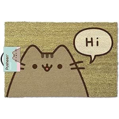 Pusheen Hi Official licencēta produkta kājslauķis, kokosriekstu šķiedra, pelēks, 60 x 40 x 1,5 cm