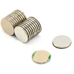 Magnetastico® iepakojums ar 20 pašlīmējošiem neodīma magnētiem N52 disks 30 x 1 mm spēcīgi lipīgi magnēti ar 3M zīmola līmlenti N52 magnēti ar līmplēvi Pašlīmējošs īpaši liels līmes spēks