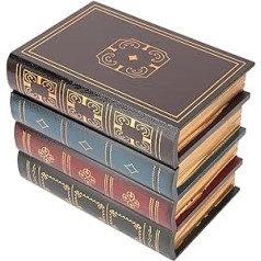 False Book Box 16 x 20 x 14 cm Vintage European Style Old Books Decorative Book Fake Book Storage Box Props Treasure Chest for Shelf Decoration