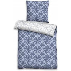 biberna 0636037 Gultas veļas komplekts ar spilvendrānu Maco Cotton Satin 1x 155 x 220 cm un 1x 80 x 80 cm Blue