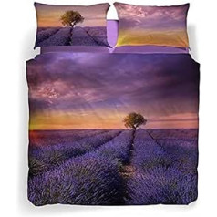 Caleffi Bettbezug Lavender Sunset Doppelbett Caleffi Kollektion Carmassi Marco (1 maiss 255 x 200 + Klappe + 2 Kissenbezüge cm.50 x 80 + 1 Spannbettlaken uni cm.180 x 20