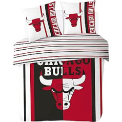 Sahinler NBA Chicago Bulls ADO segas pārvalks 200 x 200 cm + 2 spilvendrānas 63 x 63 cm - divguļamā gultas veļa - sarkana - 100% kokvilna 2070234