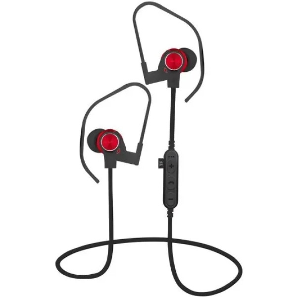 Platinet PM1062R Bluetooth 4.2 Sport Headset & Handsfree Bezvadu Sporta Austiņas / MP3 / MicroSD Karšu Lasītājs / A2DP / Sarkanas