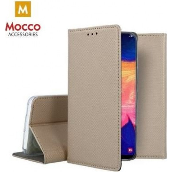 Mocco Smart Magnet Book Case Grāmatveida Maks Telefonam Xiaomi Mi 11 Lite 4G / 5G Zeltains