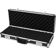 HMF 14433-02 Aluminium Gun Case for Pistols with Combination Lock 62 x 26 x 12 cm Black