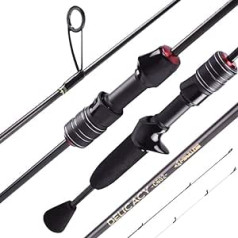 Mavllos Delicacy 1,8 m 0,6-8 g UL makšķere Baitcast Spinning Rod Ultralight Carbon Fiber Hollow + Solid 2 Tips