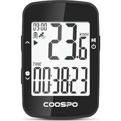 COOSPO BC26 GPS velodators bezvadu Bluetooth 5.0 / ANT+, IP67 ūdensizturīgs velosipēda odometrs bezvadu velosipēda spidometra velosipēda dators 2,3 collu LCD ar automātisku fona apgaismojumu