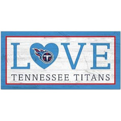 Fanu radījumi NFL Tenesī Titans Unisex Tennessee Titans Love Sign Team krāsa, 6 x 12 cm