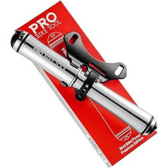 PRO BIKE TOOL Mini velosipēda sūknis Premium Edition - saderīgs ar Presta un Schrader vārstiem - PSI augstspiediena - Velosipēdu riepu sūknis šosejas un kalnu velosipēdiem