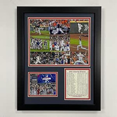 Legends Never Die, Inc. Atlanta Braves | 2021. gada Pasaules sērijas čempioni | 12 x 15 collu ierāmēta fotoattēlu kolāža (mozaīka)