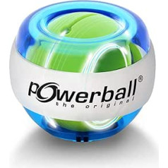 Powerball Lightning Blue, žiroskopisks rokas trenažieris ar zilas gaismas efektu, caurspīdīgs zils, oriģināls no Kernpower