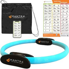MANTRA SPORTS Pilates Ring Circle Pelvic Floor Trainer Women's Magic Fitness Ring Thigh Trainer Training Device and Inner Leg Trainer for Home, Sports Rings Training Set with Poster & Bag