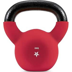 Yes4Visi Kettlebell svari čuguns/pārklāti ar pulvera pārklājumu — spēka treniņš, mājas trenažieru zāle, visa ķermeņa vingrinājumi