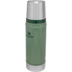 Stanley Classic Legendary Thermos Flask, 473 ml, Hammertone Green, Stainless Steel Thermos Flask, BPA-Free, Thermos Keeps Hot or Cold for 15 Hours, Lid Also a Drinking Cup, Dishwasher Safe